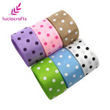 Lucia Crafts 22mm Polka Dot Printed Grosgrain Ribbons Sewing DIY Ribbon Headdress/Wedding/Party/Wrapping Decoration 6y 040054005