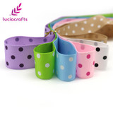 Lucia Crafts 22mm Polka Dot Printed Grosgrain Ribbons Sewing DIY Ribbon Headdress/Wedding/Party/Wrapping Decoration 6y 040054005