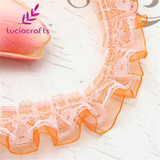 Lucia Crafts 2 yards 2.5cm Lace Trim Handmade Patchwork Material Lace Ribbon DIY Sewing &amp; Headwear Accessories 050025027