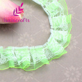 Lucia Crafts 2 yards 2.5cm Lace Trim Handmade Patchwork Material Lace Ribbon DIY Sewing &amp; Headwear Accessories 050025027