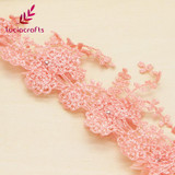 Lucia crafts 1y/lot 7cm Flower Embroidery Lace Fabric Trim Ribbons DIY Sewing Garment Handmade Materials Accessories 050025104