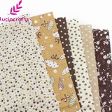 Lucia Crafts 1piece 50x50cm Cotton Fabric DIY Sewing Patchwork Fabrics Quilting Tissue Cloth Textiles Material 20020046(50*50D1)