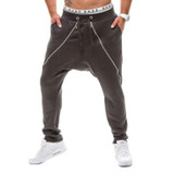 Lrregular Large Zipper Decoration Fashion Trousers New 2017 Men's Street Hip hop Pants Cool Sweatpants Sportwear Pant Men