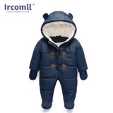 lrcoml Keep Thick warm Infant baby rompers Winter clothes Newborn Baby Boy Girl Romper Jumpsuit Hooded Kid Outerwear For 0-24M