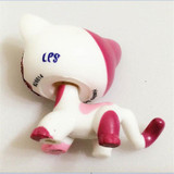 lps pet shop Sparkle Eyes White Red Short Hair kitten CAT #2291 gift animal toys European kitty
