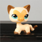 lps pet shop Heart-shaped on face lovely kitten EUROPEAN Kitty Toy CAT Children's gifts Cute Blue eyes
