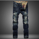 LP71 free shipping 2017  male straight leg denim trousers men fashion brand jeans  mens business pants black jeans men