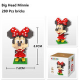 LOZ Single Sale Mini Big Head Minnie Mouse Diamond Bricks Cartoon Doll Building Blocks Toys for Children 9414
