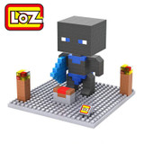 LOZ mini Block Minecraft Steve Zombie Skeleton Diamond Micro Building Blocks Steve Fun Assemblage Diy Action Figure Toysfor gift