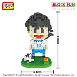 LOZ Diamond Blocks Figuras Classic Anime Figures Toys Captain Tsubasa Ozora LOZ Blocks I Block Fun Toys Ideas Nano Bricks 9548