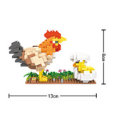 LOZ Birds Diamond Blocks Model Hen Chick Peacock Eagle Parrot Assemblage Toy Model Blocks DIY 3D Animals Ages 14 + 9544-9547