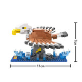 LOZ Birds Diamond Blocks Model Hen Chick Peacock Eagle Parrot Assemblage Toy Model Blocks DIY 3D Animals Ages 14 + 9544-9547
