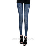 LOWEST PRICE Sexy Women Stretch Faux Denim Jeans Leggings Skinny Slim LOWEST PRICE Sexy Women Stretch Faux Denim Jeans Leggings Skinny Slim