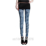 LOWEST PRICE Sexy Women Stretch Faux Denim Jeans Leggings Skinny Slim LOWEST PRICE Sexy Women Stretch Faux Denim Jeans Leggings Skinny Slim
