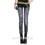 LOWEST PRICE Sexy Women Stretch Faux Denim Jeans Leggings Skinny Slim LOWEST PRICE Sexy Women Stretch Faux Denim Jeans Leggings Skinny Slim
