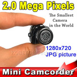 Lowest Price Micro Portable HD CMOS 2.0 Mega Pixel Pocket Video Audio Digital Camera Mini Camcorder 640*480 480P DV DVR 720P