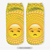 Low Ankle Socks 2016 Fashion Printing Unisex Emoji Pattern Meias Feminina Funny women Short socks