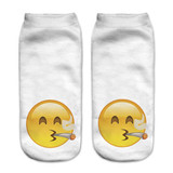 Low Ankle Socks 2016 Fashion Printing Unisex Emoji Pattern Meias Feminina Funny women Short socks