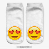 Low Ankle Socks 2016 Fashion Printing Unisex Emoji Pattern Meias Feminina Funny women Short  socks