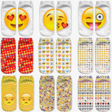 Low Ankle Socks 2016 Fashion Printing Unisex Emoji Pattern Meias Feminina Funny women Short  socks