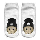 Low Ankle Socks 2016 Fashion Printing Unisex Emoji Pattern Meias Feminina Funny women Short  socks