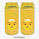 Low Ankle Socks 2016 Fashion Printing Unisex Emoji Pattern Meias Feminina Funny women Short  socks