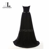 LOVONEY Vestido De Festa Chiffon Plus Size Long Evening Dress 2017 Elegant Sweetheart Formal Dresses Evening Party Gown S305