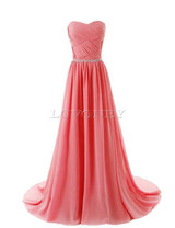 LOVONEY Vestido De Festa Chiffon Plus Size Long Evening Dress 2017 Elegant Sweetheart Formal Dresses Evening Party Gown S305