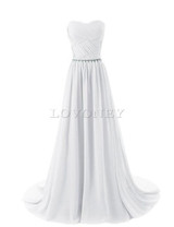 LOVONEY Vestido De Festa Chiffon Plus Size Long Evening Dress 2017 Elegant Sweetheart Formal Dresses Evening Party Gown S305
