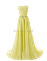 LOVONEY Vestido De Festa Chiffon Plus Size Long Evening Dress 2017 Elegant Sweetheart Formal Dresses Evening Party Gown S305