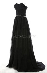 LOVONEY Vestido De Festa Chiffon Plus Size Long Evening Dress 2017 Elegant Sweetheart Formal Dresses Evening Party Gown S305