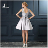 LOVONEY T401 Real Photo Sexy Prom Dresses 2017 A-Line Short Prom Dress with Pockets Formal Evening Party Dresses Robe De Soiree