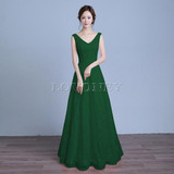 LOVONEY S307 New Design A-Line V-Neck Long Lace Prom Dresses 2017 Formal Dresses Evening Party Gown Vestido De Festa