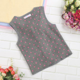 Baby Girls Sleeveless Soft Printing Fleece Vest Waistcoat with Fluffy for Spring Autumn in 100% Polyester