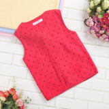Baby Girls Sleeveless Soft Printing Fleece Vest Waistcoat with Fluffy for Spring Autumn in 100% Polyester