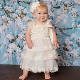 Baby Girls Princess Lace Party Dress Fluffy 3 Layers Flower Girl Dresses Baby Sleeveless Wedding Pageant party costumes clothes