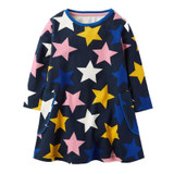 Baby Girls Long Sleeve Dress Robe Princesse Fille Christmas Dress Pattern Kids Dresses for Girls Clothes Children Vestidos