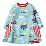 Baby Girls Long Sleeve Dress Robe Princesse Fille Christmas Dress Pattern Kids Dresses for Girls Clothes Children Vestidos