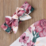 Baby Girls Long Sleeve Floral Dresses 2PCS Outfits 2017 New Bebes Kids Casual Dress For Girls Cute Fall Vestidos+Headband 0-24M