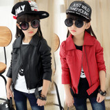 Baby Girls Leather Jacket Kids And Coats Spring Kids Leather Jackets Boys Casual Black Solid Children Outerwear 2018 New
