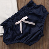Baby Girls Lace Top T-shirt Denim Pants Bottoms Clothes 2PCS Newborn Toddler Baby Girl Clothing Set Outfits
