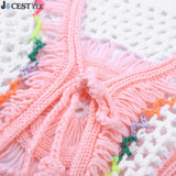 Baby Girls Knitted Vest New Spring Summer Handmade Crochet Knitted Vest Girls Sleeveless Cardigan Tops Vest Waistcoat Clothes