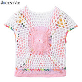 Baby Girls Knitted Vest New Spring Summer Handmade Crochet Knitted Vest Girls Sleeveless Cardigan Tops Vest Waistcoat Clothes