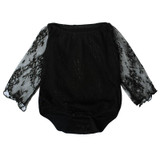Baby Girls Lace Bodysuits Newborn Baby Bodysuits Long Sleeve Black Color Lace stitching Kids Bodysuit Infant Costume