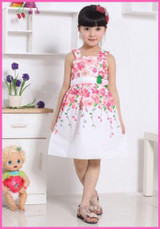 Baby Girls Kid Princess Cotton Sleeveless Summer Sundress 2017 Flower Dress