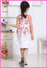 Baby Girls Kid Princess Cotton Sleeveless Summer Sundress 2017 Flower Dress