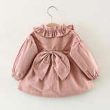 Baby girls jacket Autumn spring Baby Outerwear Infant Solid Princess Windbreakers Toddlers Outerwear Overcoats