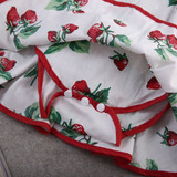 Baby Girls Infantil Toddler Kids Strawberry Princess Romper Dress Tutu Casual Outfit Clothes 0-2Y