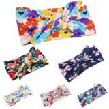 Baby Girls Headwear Head Wraps Floral Printing Turban Headband Newborn Infants Hair Accessories