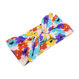 Baby Girls Headwear Head Wraps Floral Printing Turban Headband Newborn Infants Hair Accessories